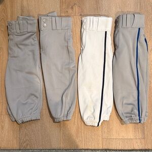 4 pair Boys Champro baseball pants